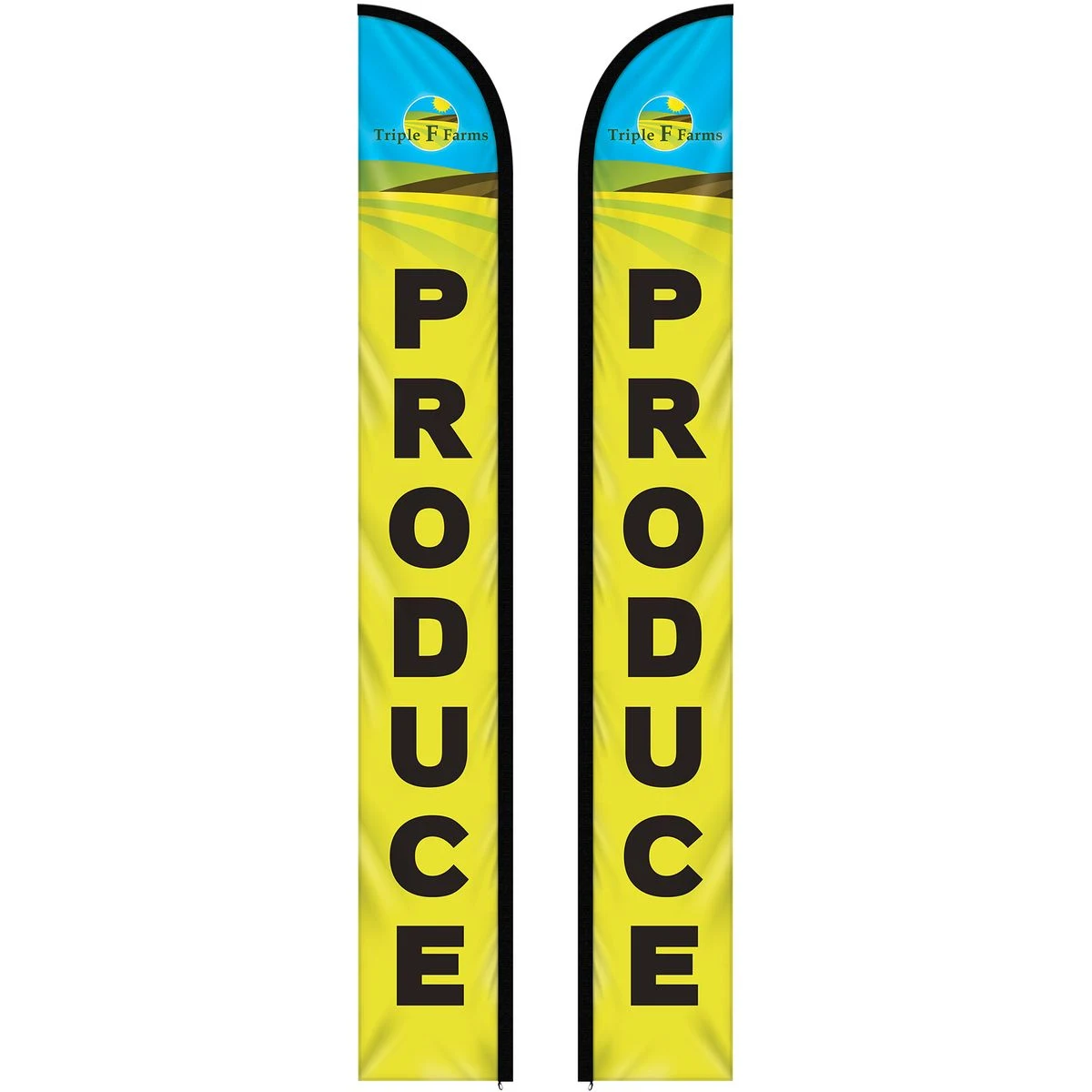 15' Double Sided Custom Portable Half Drop Banners 1