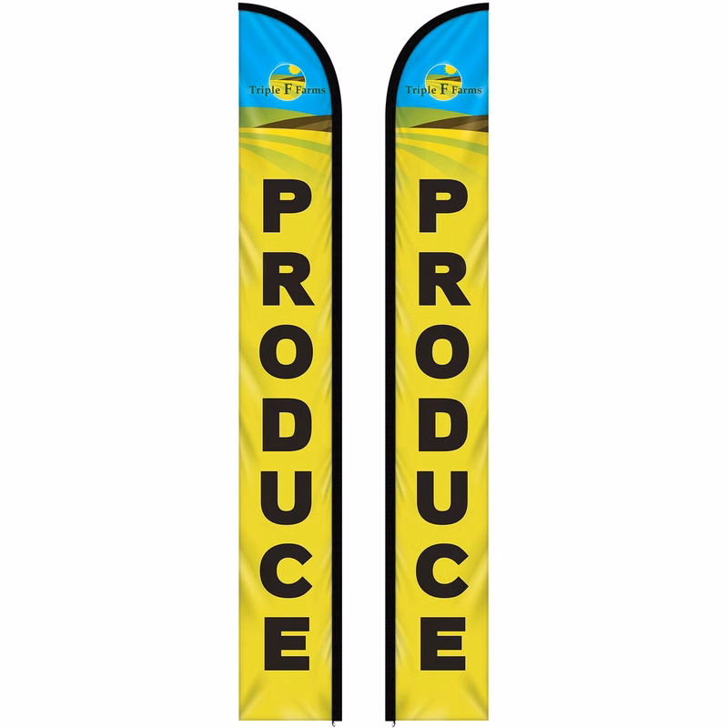 15' Double Sided Custom Portable Half Drop Banners