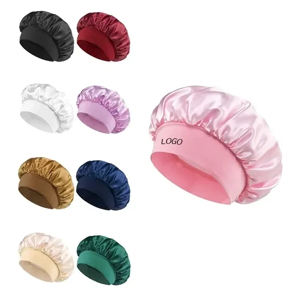 Colorful Wide-Band Elastic Sleep Cap with Soft Headwear 1