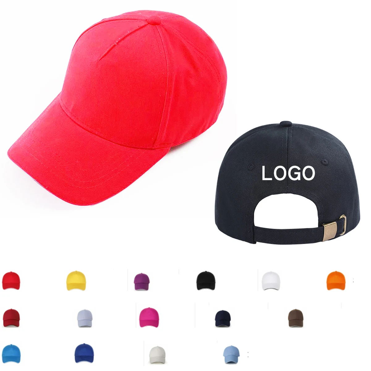 Buckle Closure Cotton Twill Hat 1