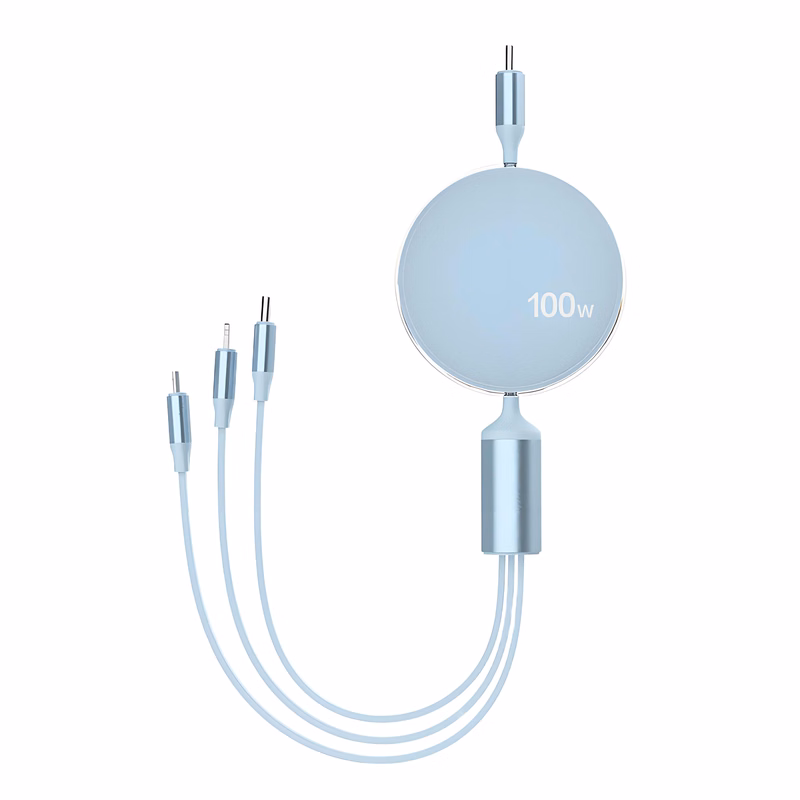 3-in-1 Retractable USB C Cable 100W Fast Charging for Multiple Devices