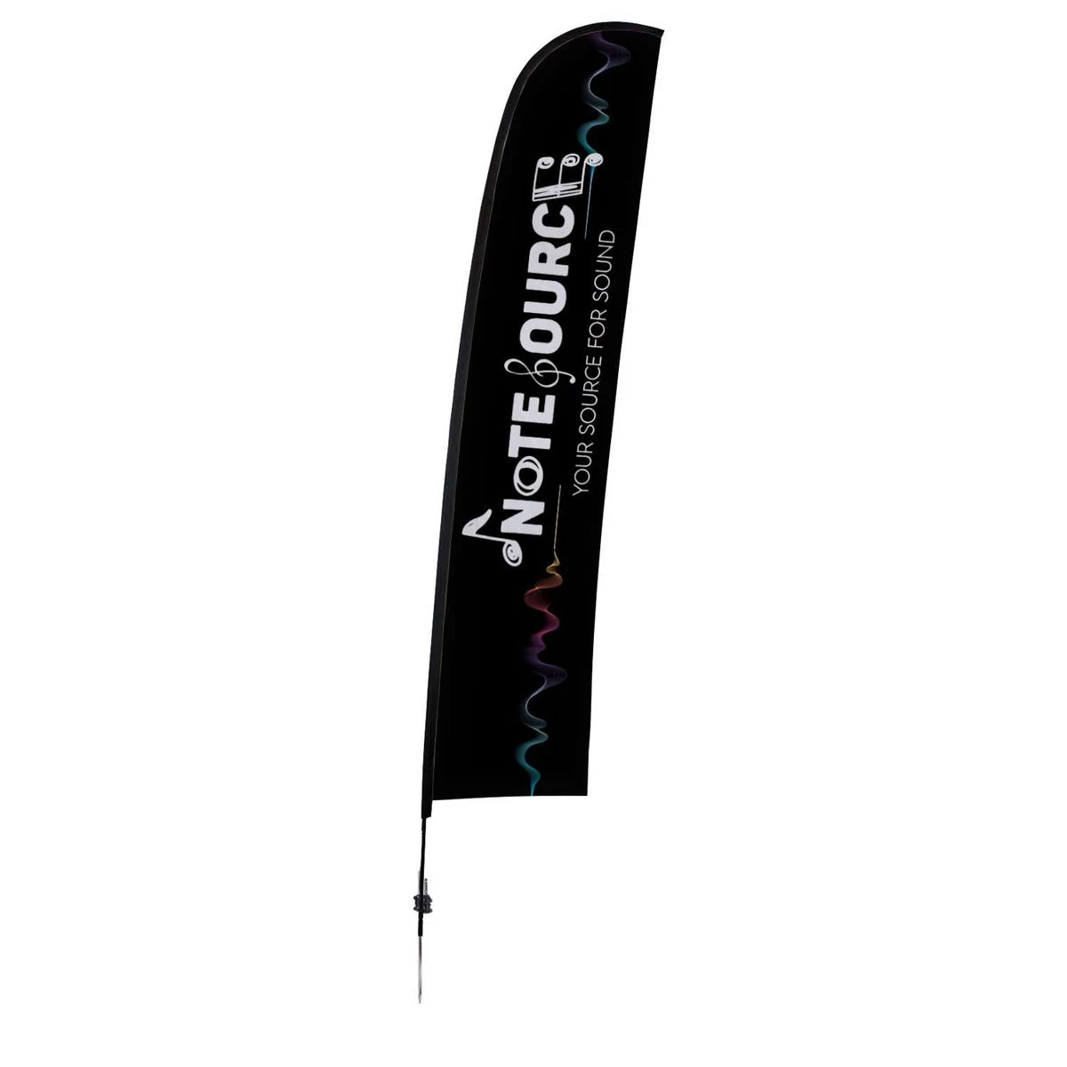 17' Elite Blade Nylon Sail Sign Kit (Single-Sided with Ground Spike) 1