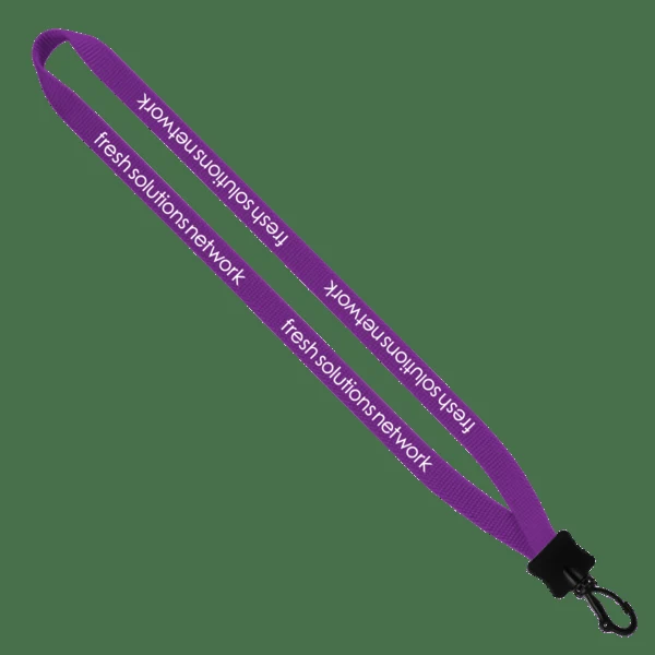 1/2" Smooth Nylon Lanyard with Plastic Clamshell & Swivel Snap Hook 1