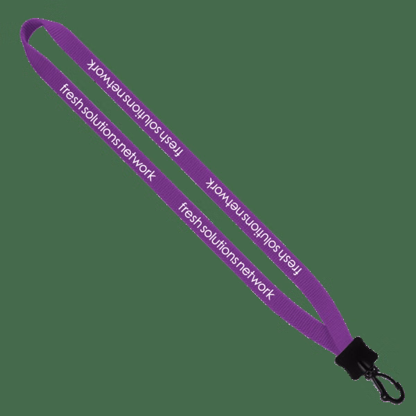 1/2" Smooth Nylon Lanyard with Plastic Clamshell & Swivel Snap Hook