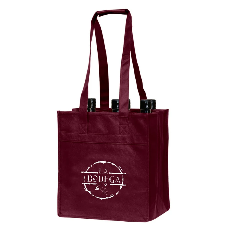 Wine Tote Bag - 6 Bottle Non-Woven Tote 1