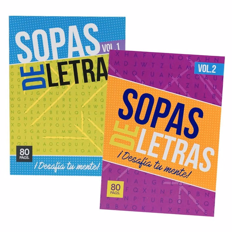 Spanish Word Search Books 80 Pages - Two Titles