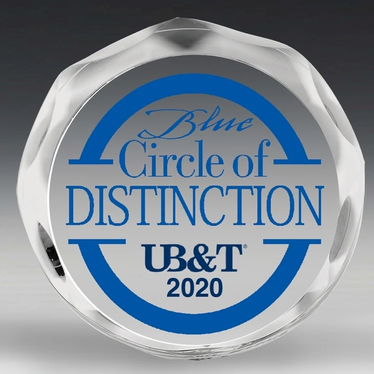 Scalloped Circle Paperweight Award - 4" dia x 3/4" - 2401S (Screen Print) 1