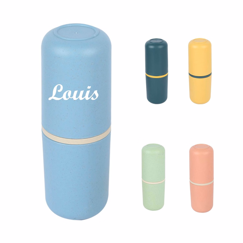 Travel Wheat Straw Toothbrush Cup Case