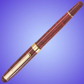 BURGUNDY MARBLEIZED ROLLER BALL PEN