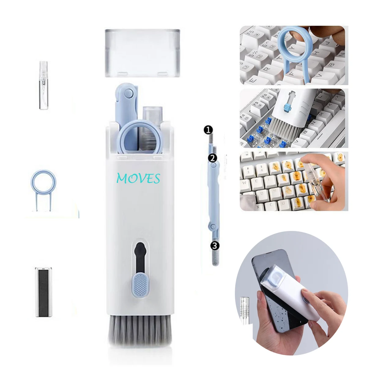Multifunctional 7-In-1 Clean Brush Set For Computer Keyboard 1