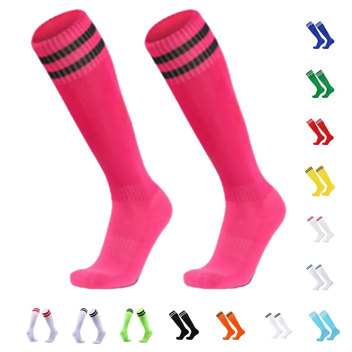 Stretchy Compression Knee High Tube Socks Footbal 1