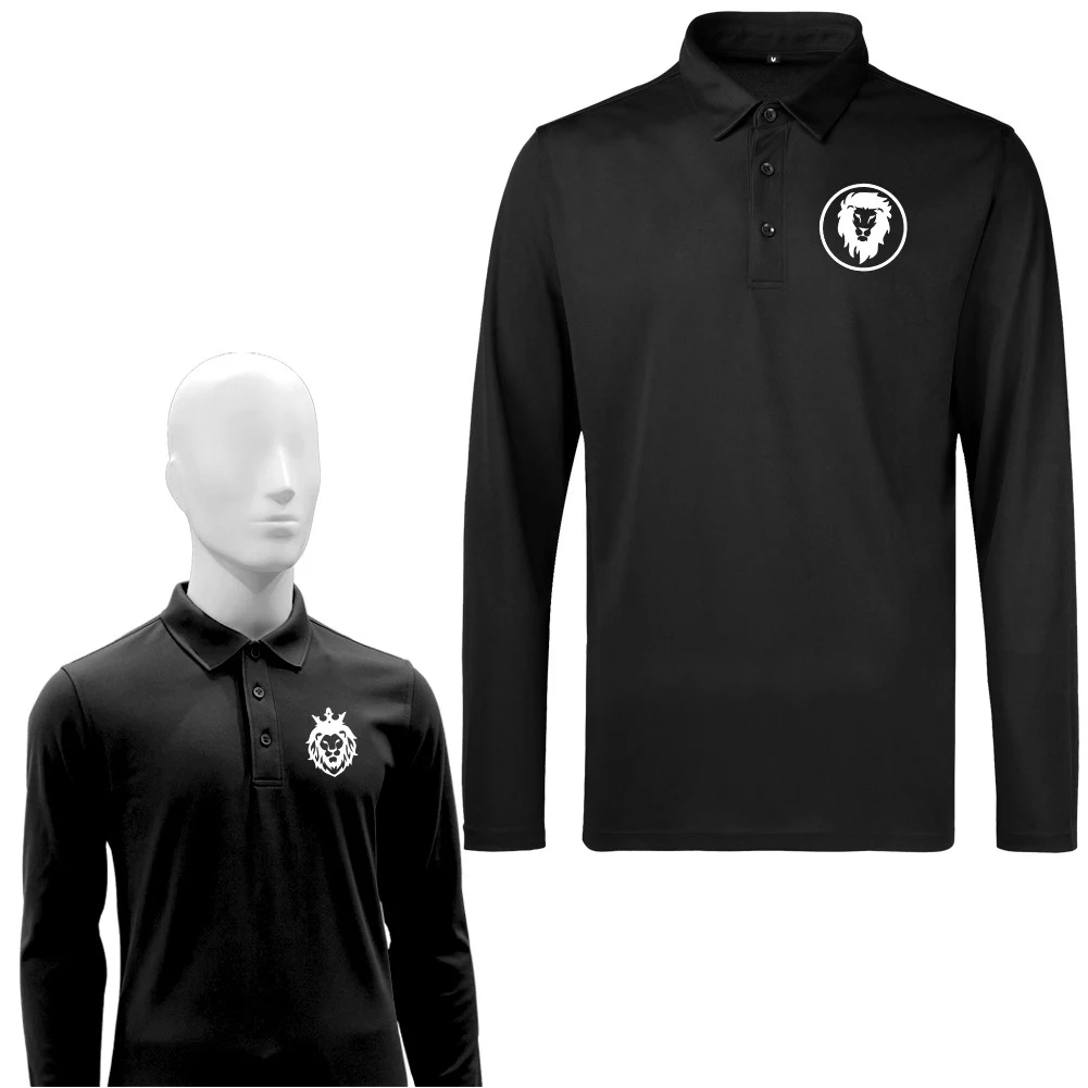 Men's Micro Pique Long Sleeve Polo Shirt 1