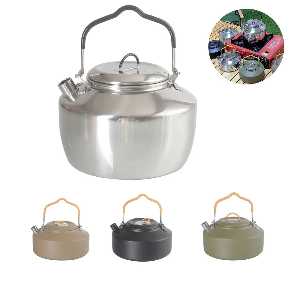 Stainless Steel Portable Picnic Kettle 1