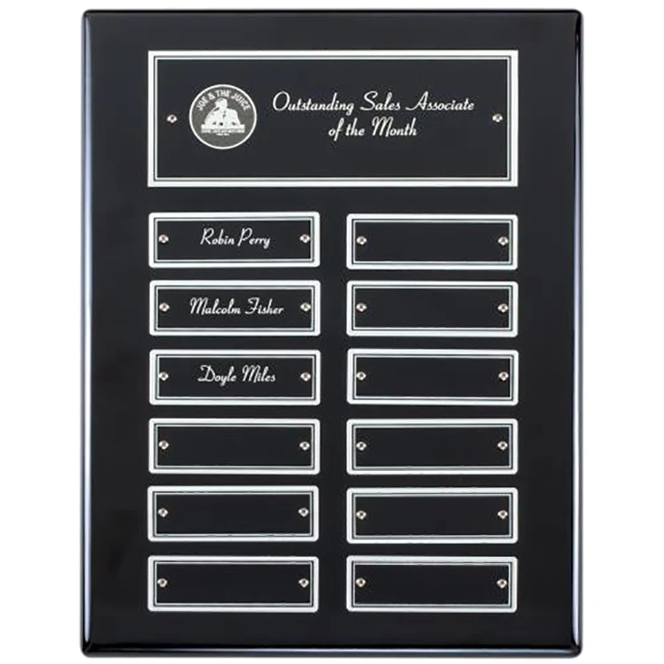Ebony Perpetual Plaque 12 Plates 1