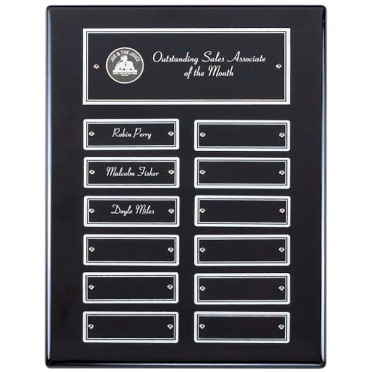 Ebony Perpetual Plaque 12 Plates