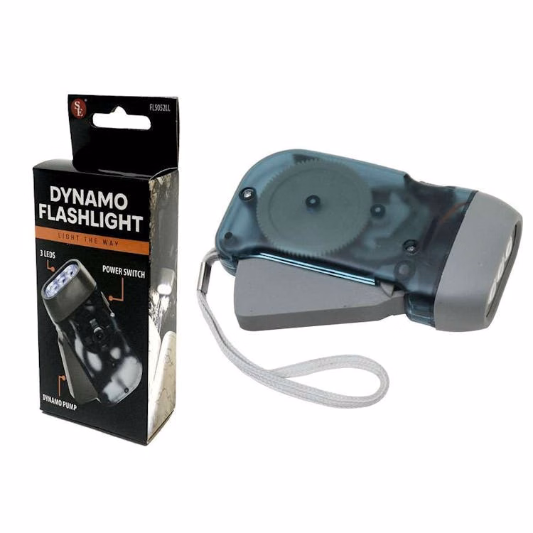 3 LED Bright and Compact Eco-Friendly Dynamo-Powered Flashlight