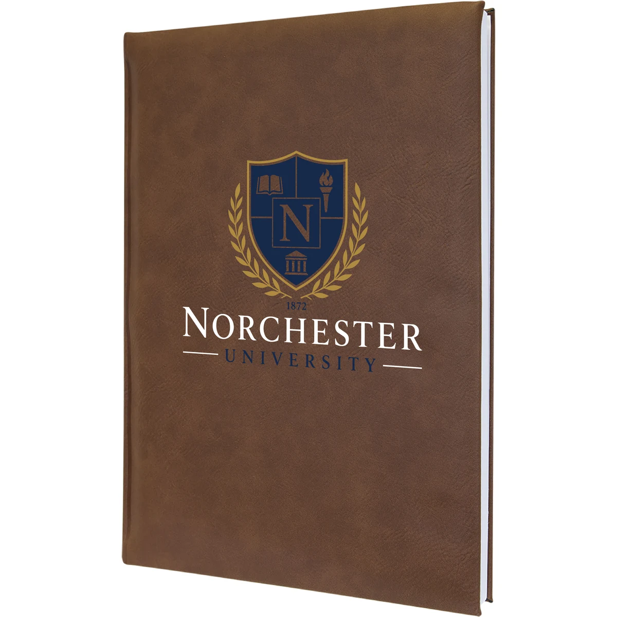 7" x 9" Dark Brown Leatherette Journal 1