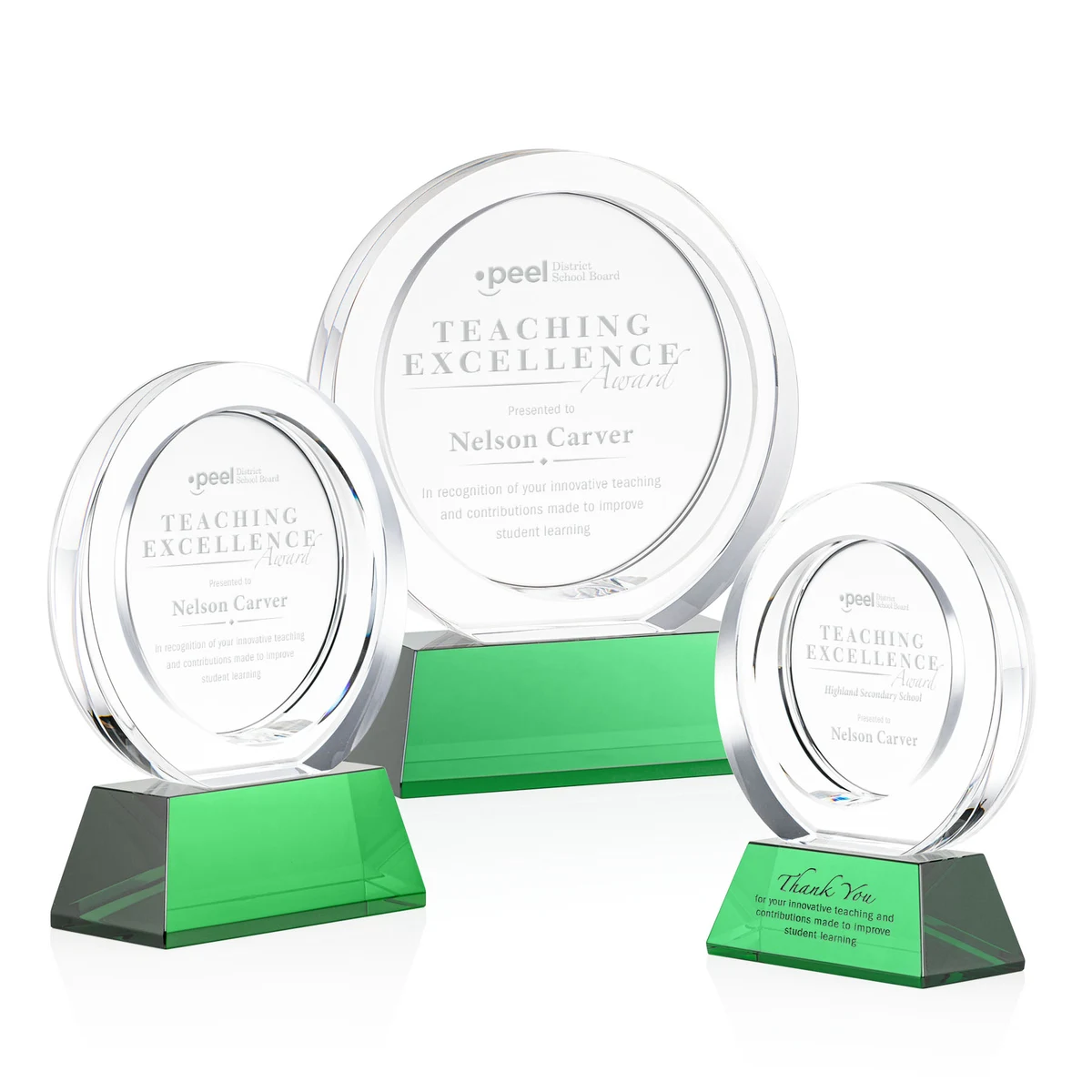 Templeton Award on Base - Green 1