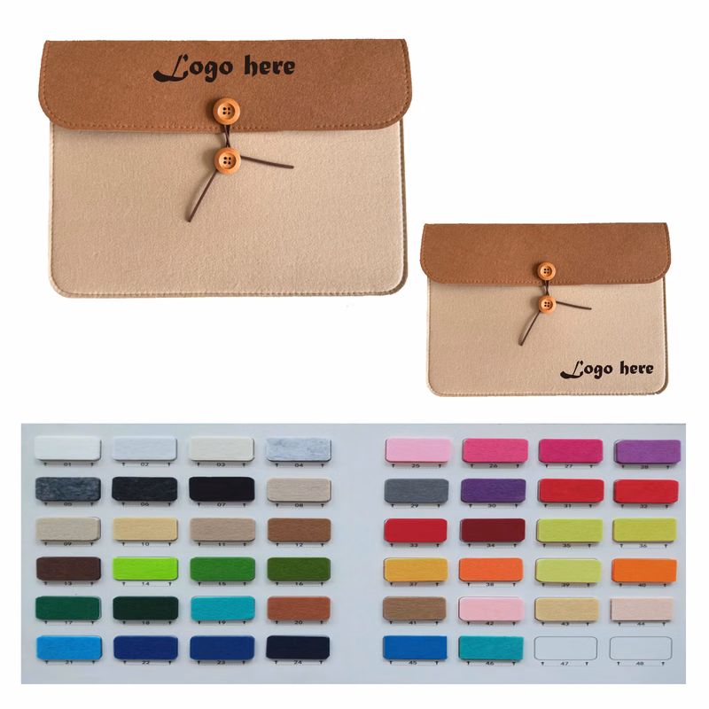 MOQ100 Felt Button Storage Bag
