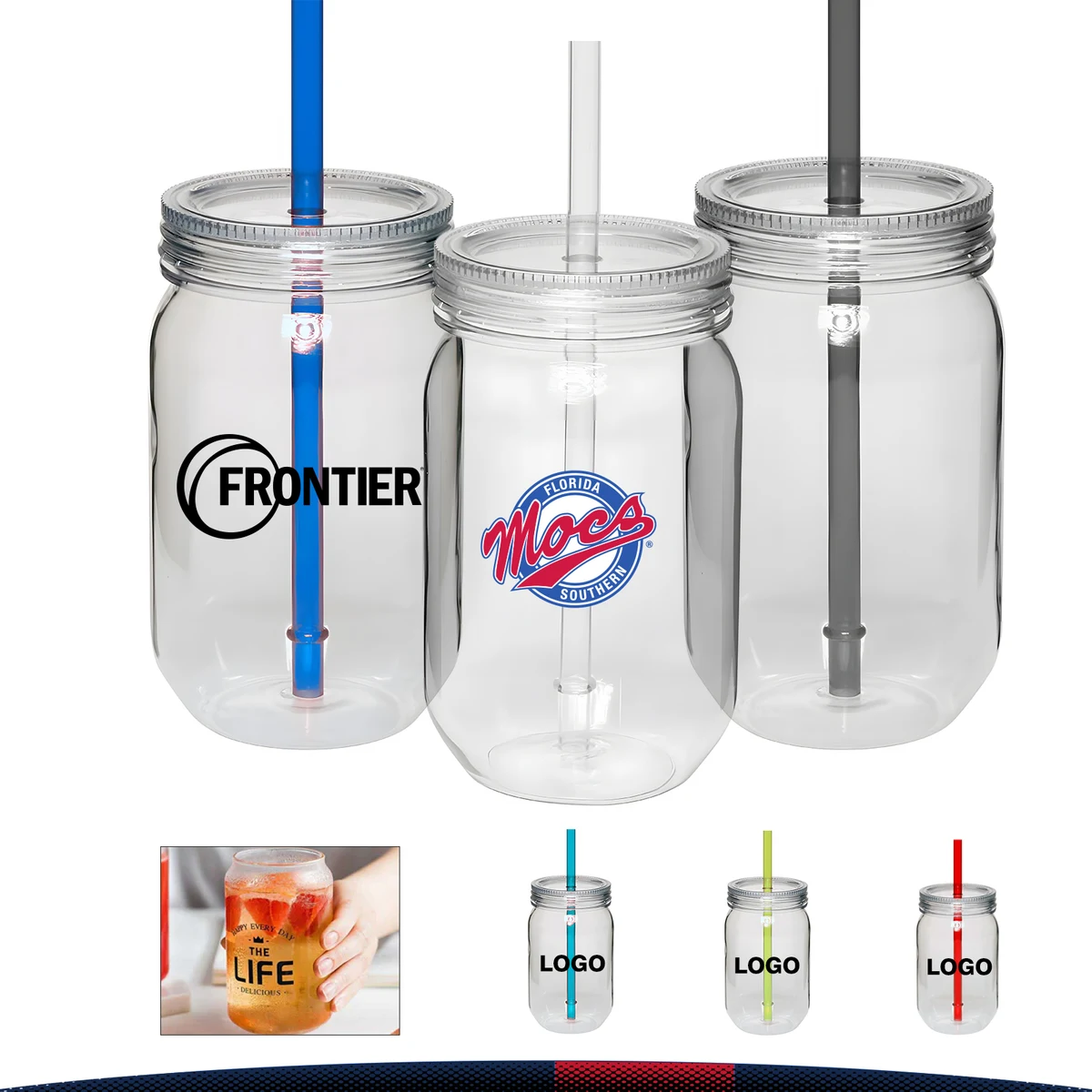 24 oz. Single Wall Plastic Jars 1