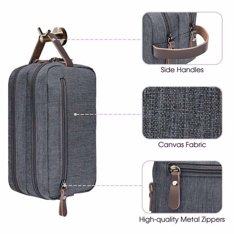 Canvas Travel Cosmetic Bag