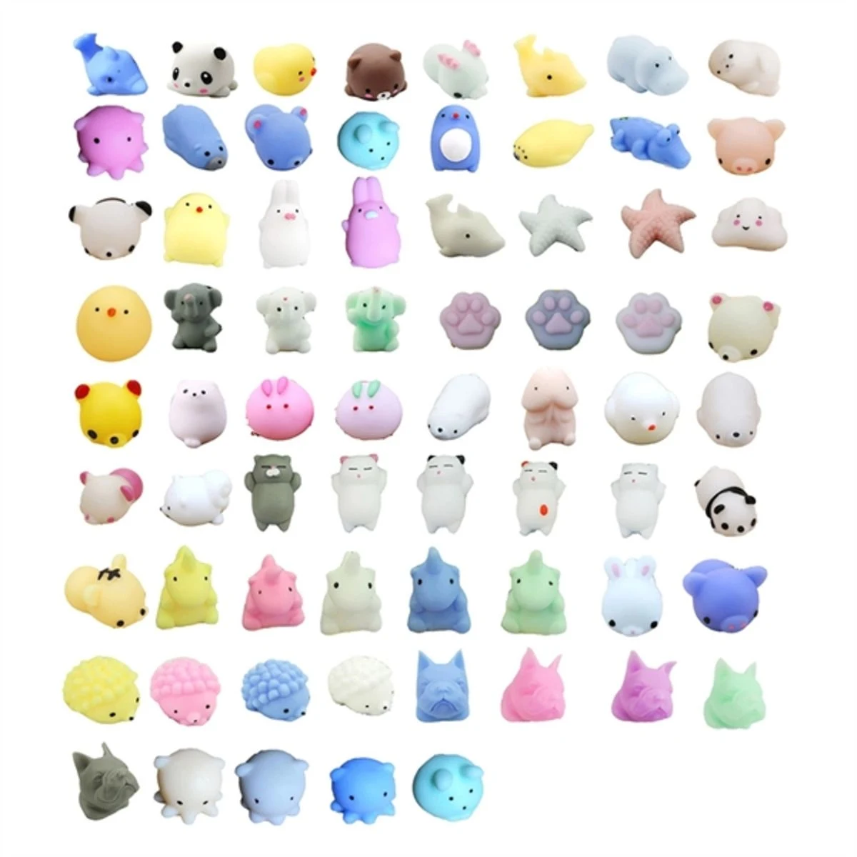24 pcs Adorable Squishy Mochi Mini Stress Reliever Toys
1