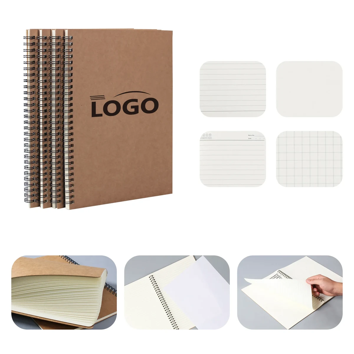 A5 Business Office Kraft Cover Spiral Notebook 1