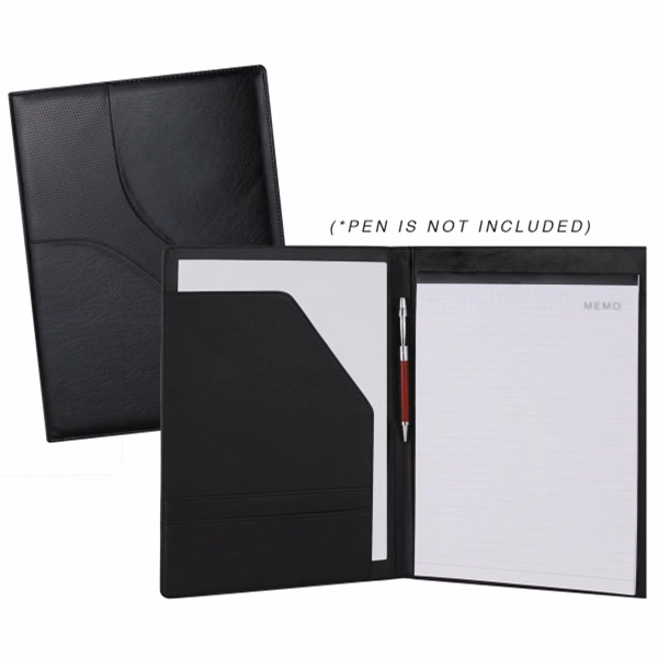 Leatherette Padfolio with Interior Pockets & Notepad
