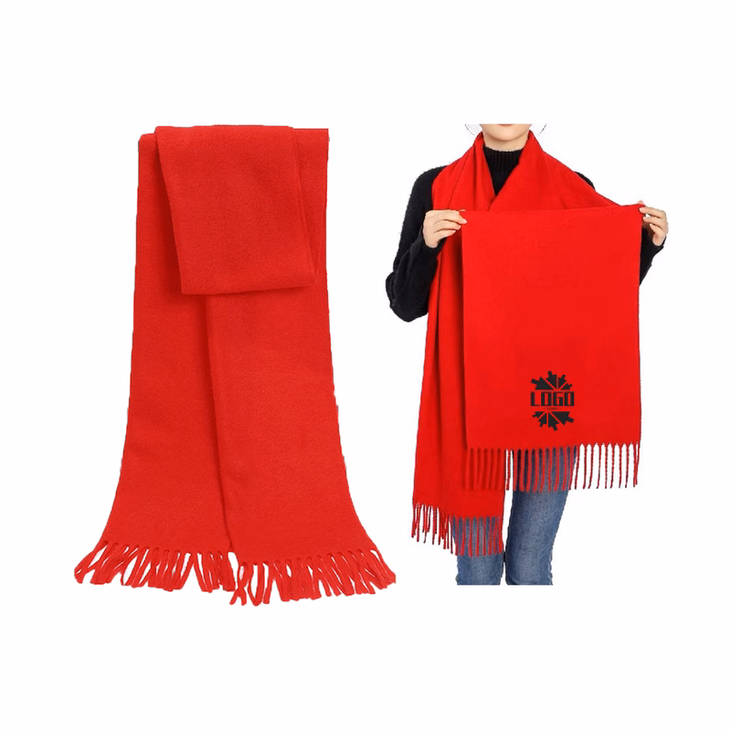 Acrylic Knitted Woven Scarf With Tassel