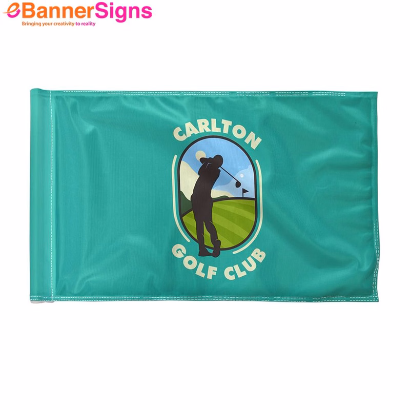 Golf Rectangle Flag with Plastic Tube + Cup + Fiber Pole