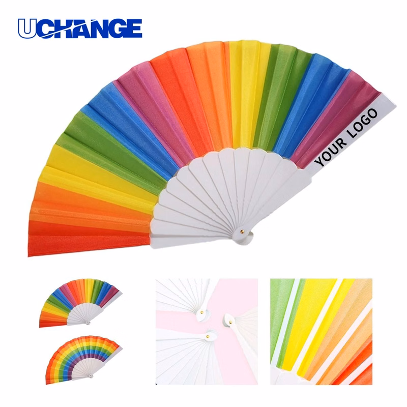 Rainbow Folding Handheld Fan