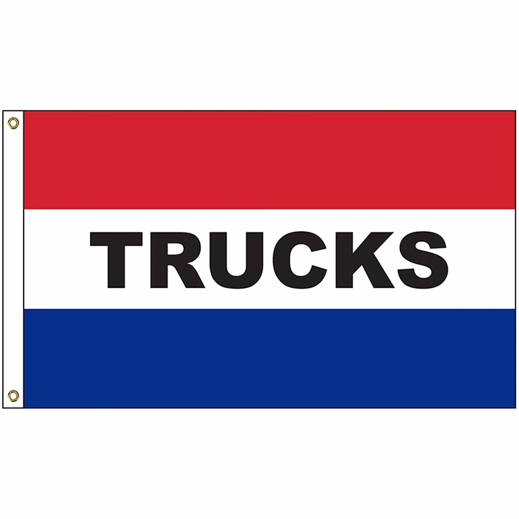 Trucks 3' x 5' Message Flag with Heading and Grommets