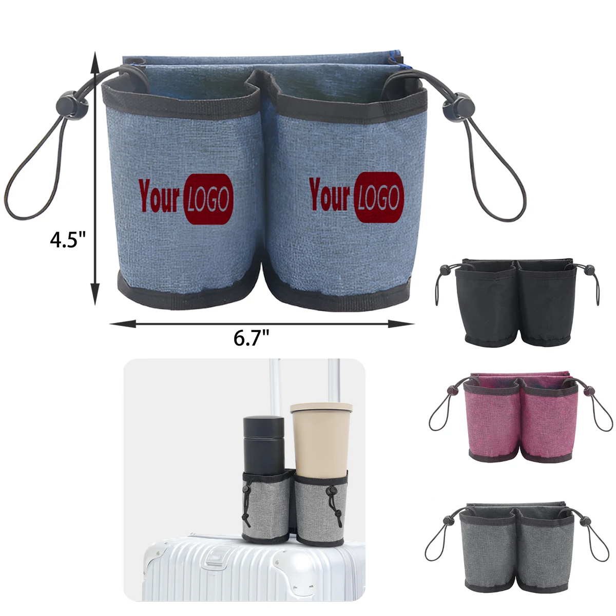 MOQ 50 PCS Versatile Luggage Cup Holder 1
