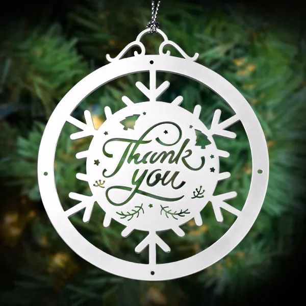 2" Custom Laser Cut Silver Ornaments(2mm)