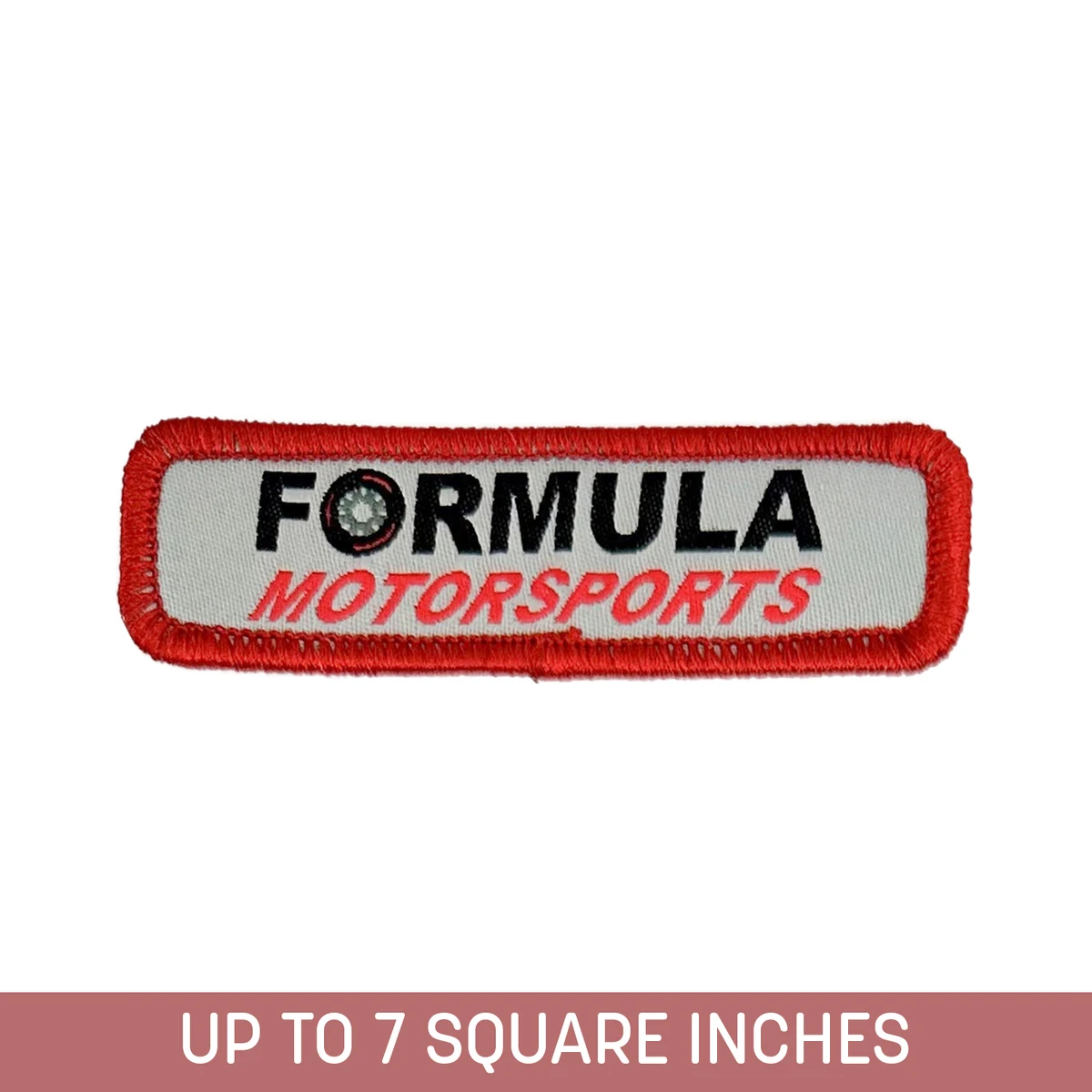 Woven Patch (Iron-On) Up To 7 Sq. In. w/ Merrowed Edge (4-ply) 1