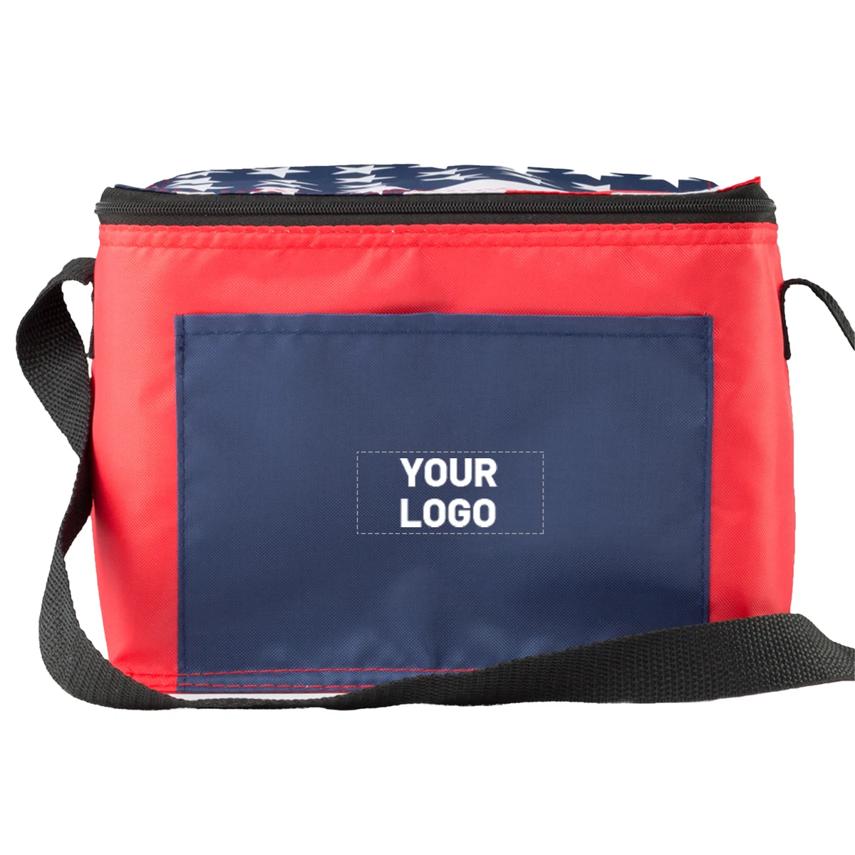 American Flag Zipper Top Lunch Bag 1