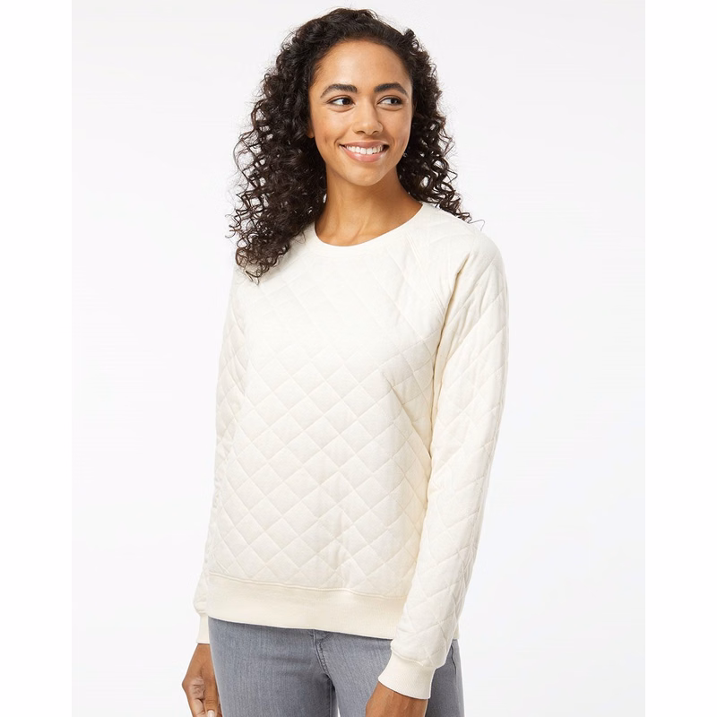 Women's Quilted Crewneck Pullover - R08