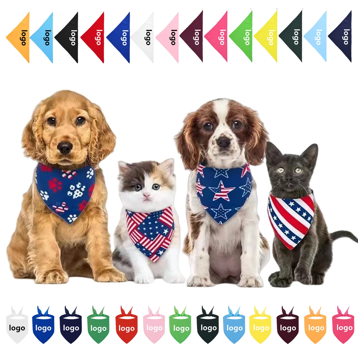 Pet Bandanas for Dogs and Cats MOQ100PCS 1