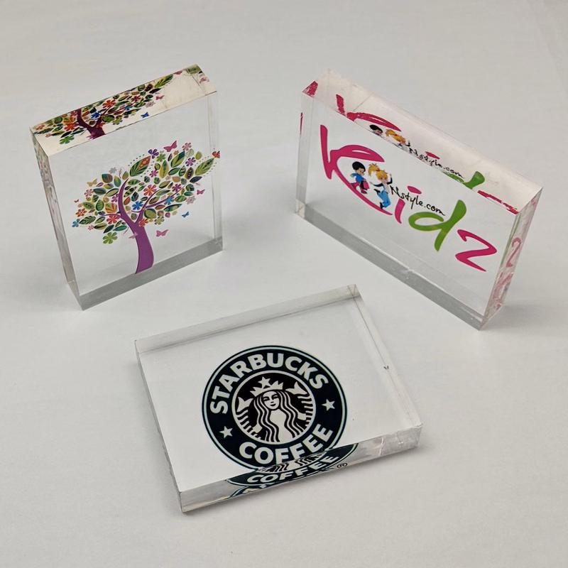 Acrylic Promotional Paperweight/Award Made in USA