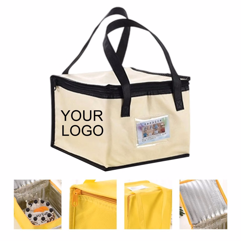 Insulated Lunch Bag 11" x 11" x 7.1" with Zip Closure and Custom Logo