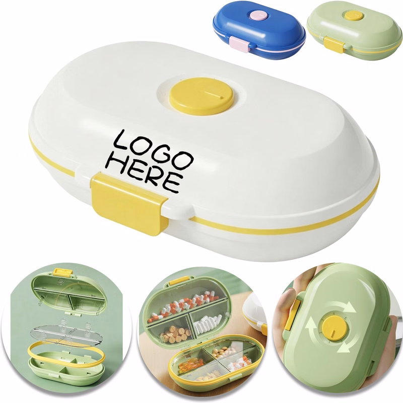 Compact Pill Dispenser Container