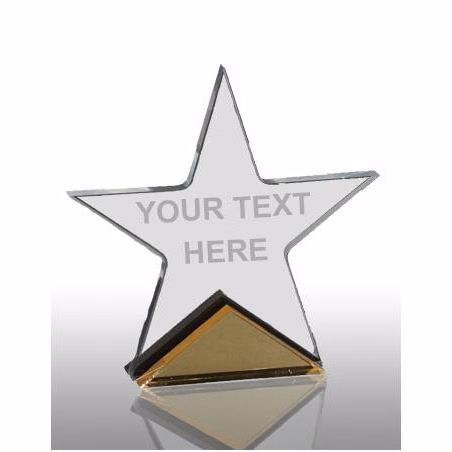 Acrylic: 5x5x1 Spectra Star Gold Award