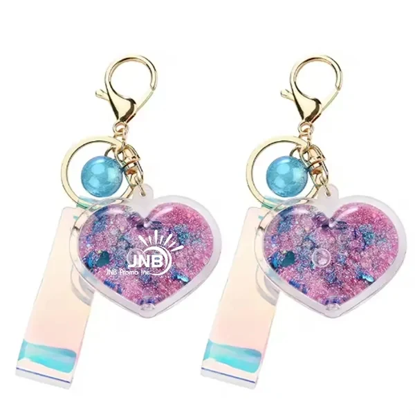 Glitter Powder Liquid Key Chain 1