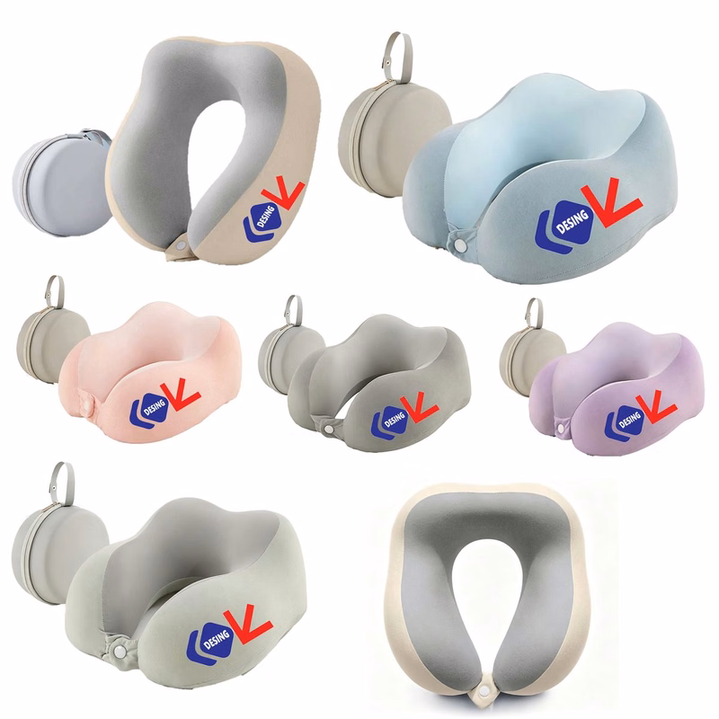 Memory Foam U Neck Pillow With Portable Storage Case