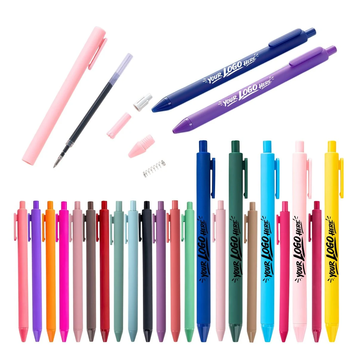 Macaron Color Retractable Ballpoint Pen for Smooth Writing 1