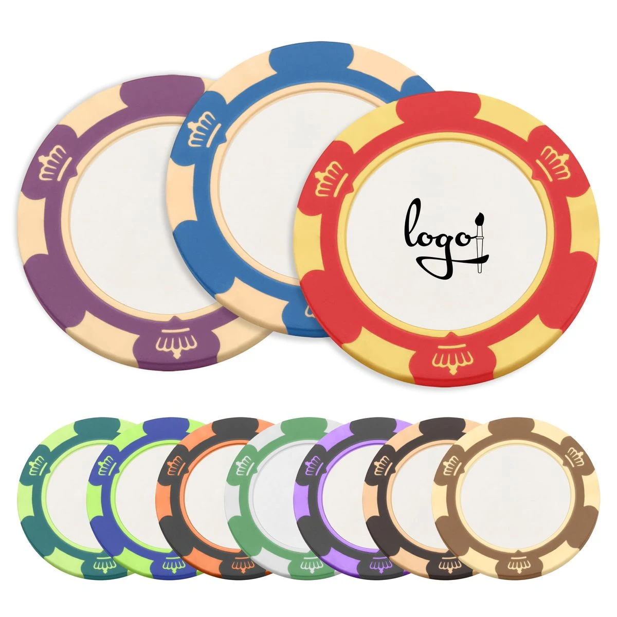 Abs Plastic Non Denomination Poker Chip For Texas Holdem & Baccarat 1