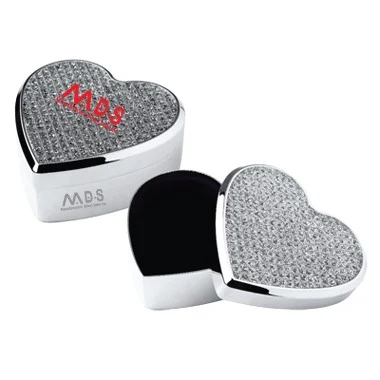 Glitter Stone Heart Shape Jewelry Box 1