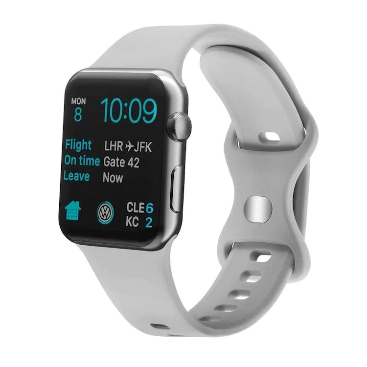 Apple Watch Bands - Gray Silicone 38mm/40mm/41mm Face 1