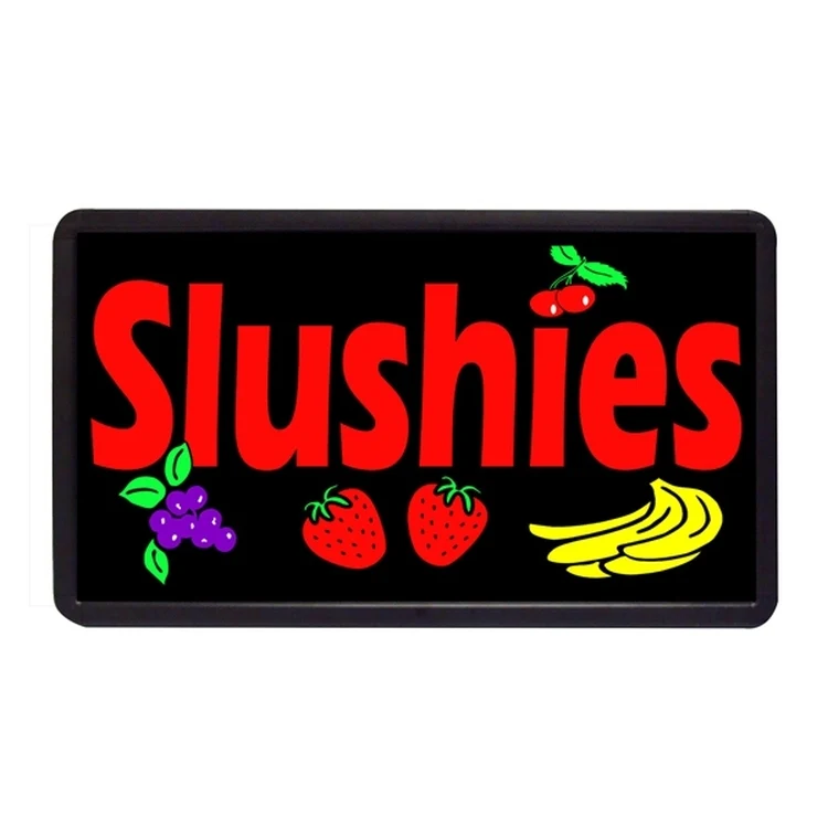 Slushies 13" x 24" Simulated Neon Sign 1