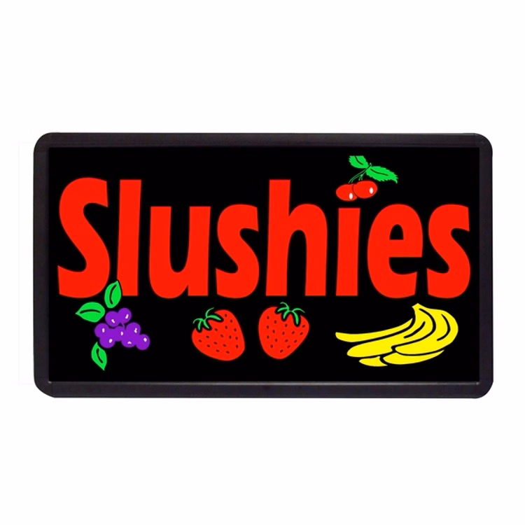 Slushies 13" x 24" Simulated Neon Sign